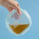 10.82 oz Recipiente de Almuerzo de Vidrio Grueso, Apto para Microondas, Contenedor Rectangular Ideal para Estudiantes y Trabajadores de Oficina, Perfecto para Uso en Casa y Conservación de Alimentos, Regreso a Clases