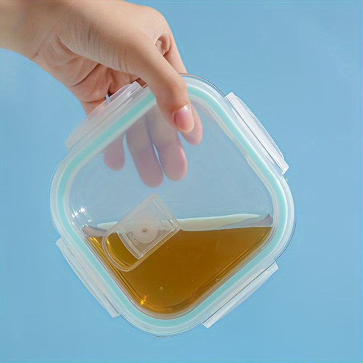 10.82 oz Recipiente de Almuerzo de Vidrio Grueso, Apto para Microondas, Contenedor Rectangular Ideal para Estudiantes y Trabajadores de Oficina, Perfecto para Uso en Casa y Conservación de Alimentos, Regreso a Clases