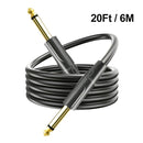Cable de conexión para altavoz de guitarra de 6.35 mm, macho a macho, con reducción de ruido, núcleo de cobre libre de oxígeno de alta fidelidad, doble blindaje, ideal para conectar guitarras eléctricas, teclados, altavoces y micrófonos. Perfecto para re
