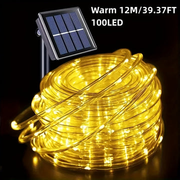 1 unidad de luces solares OKAL RED EAST para exteriores, 6.71/11.89/21.95 metros, 50/100/200 LED, control por botón con 8 modos, decoración para Navidad, Halloween, bodas y fiestas, luces para patio, porche, piscina y árboles, luces colgantes solares par
