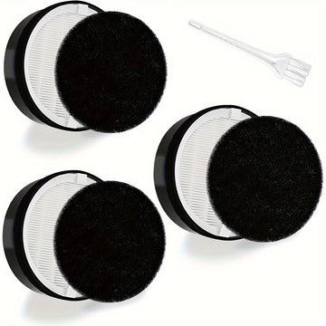 3pcs Filtros de Repuesto para Purificador de Aire LEVOIT LV-H132 - H13 True HEPA y Carbón Activado, Compatibles con el Modelo LV-H132-RF