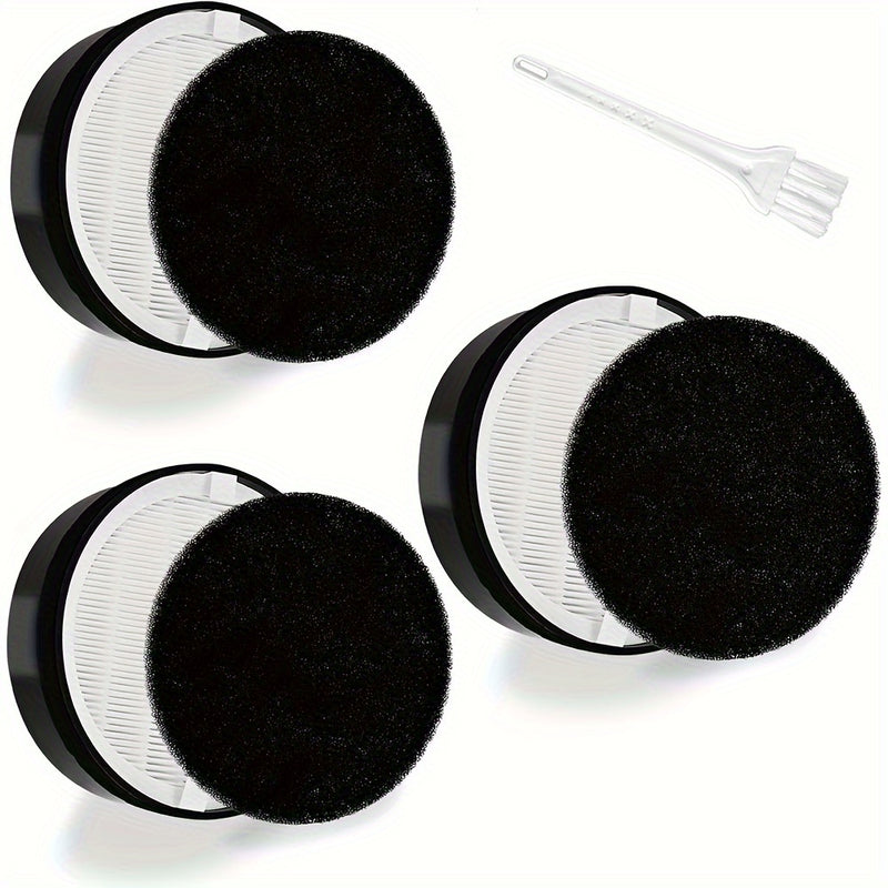 3pcs Filtros de Repuesto para Purificador de Aire LEVOIT LV-H132 - H13 True HEPA y Carbón Activado, Compatibles con el Modelo LV-H132-RF