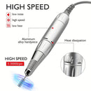 5 Núcleos Manguera Profesional para Taladro de Uñas 35000 RPM, Accesorio para Manicura y Pulido de Uñas con Lima (Plateado)