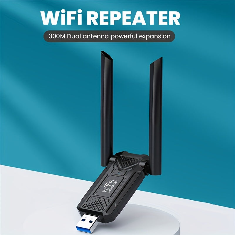 Repetidor inalámbrico de largo alcance USB Wifi, Amplificador de señal, 2.4G, 300Mbps