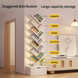 Estantería de Árbol Independiente de Gran Capacidad - Organizador de Oficina y Hogar Fácil de Montar, Estante de Pie