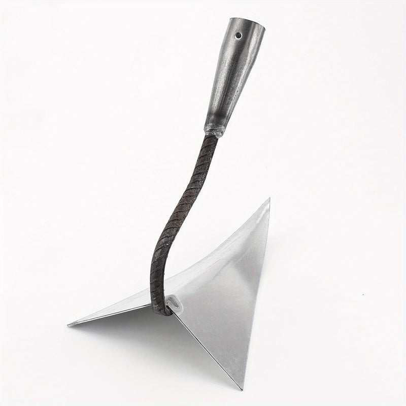 1 Azada de Jardín en Forma de V con Hoja Afilada Triangular para Cavar y Aflojar la Tierra - Herramienta Metálica Duradera para Deshierbar - Ideal para Jardinería y Siembra en el Patio Trasero - Sin Necesidad de Electricidad, Jardinería Manual | Accesori