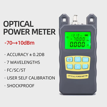 1pc Medidor de potencia óptica DXP-20B medidor de atenuación óptica OPM probador de atenuación de fibra -70+10dbm FC/SC/S