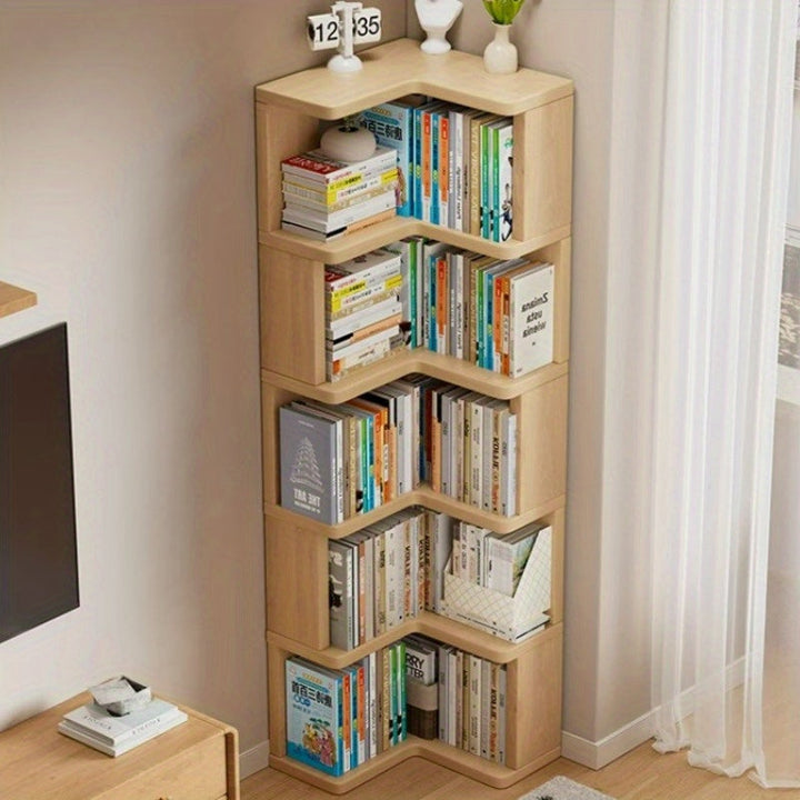 1 estante de esquina independiente, diseño exquisito, multifuncional, ahorro de espacio, adecuado para diferentes escenarios como sala de estar, dormitorio, estudio, etc., elegante elección para el hogar.