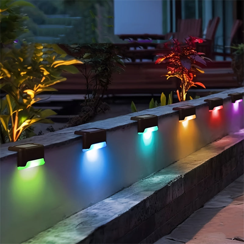 16-pack de luces LED con energía solar, luces de colores para exteriores, ideales para piscinas, vallas, patios y jardines.