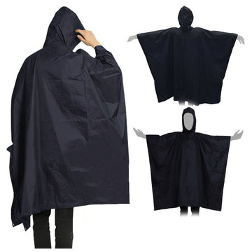 Impermeable Capucha Capa Poncho Adultos Protección Lluvia MJ075