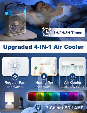 VENTILADOR DE AIRE FRIO PORTÁTIL CON HUMIFICADOR