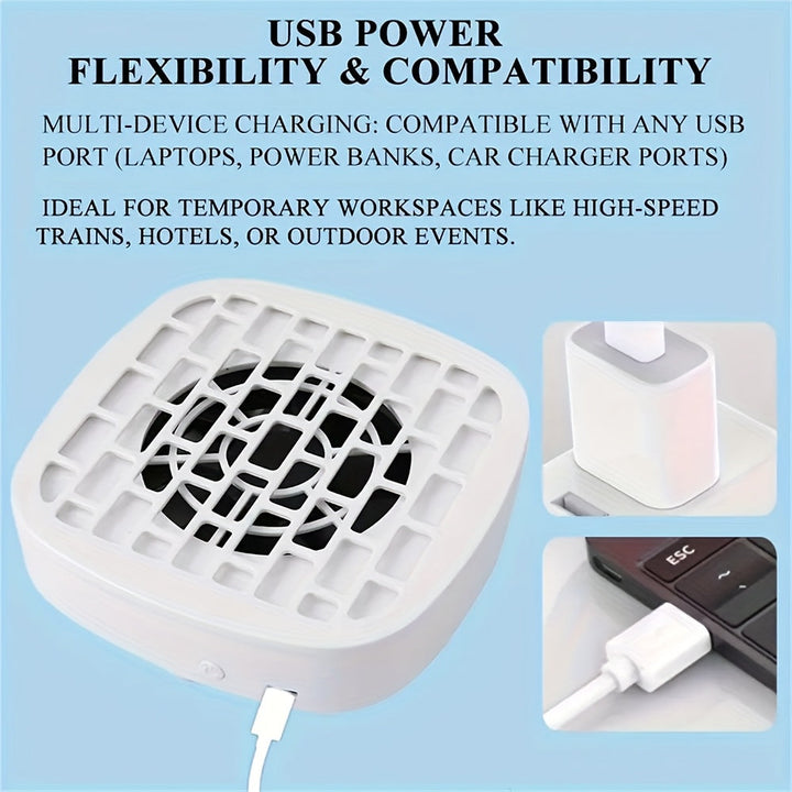 Aspiradora Mini Compacta USB LYYKLLY para Manos y Uñas - Recogedor de Polvo Ligero Portátil, Motor Cepillado 20000 RPM, Sin Batería ni Plástico, Ideal para Viajes y Hogar (Rosa Brillante/Blanco/Azul)