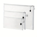 Bolsa de Malla de Plástico de Tamaño Extra Grande con Cremallera, Bolsa Resistente al Agua para Organizar Suministros Escolares y de Oficina, Bolsas para Rompecabezas y Juegos, Bolsa de Malla con Diseño Criptográfico para Suministros Escolares y Organiza