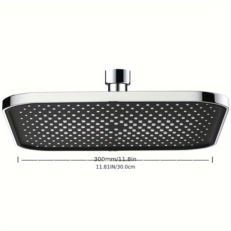 1 Pieza, Cabezal De Ducha De Alta Presión Para Baño, Cabezal De Ducha Cuadrado Plateado U Oscuro, Rociador De Ducha Fijo Diario Para Baño, Accesorios De Baño, Cabezal De Ducha