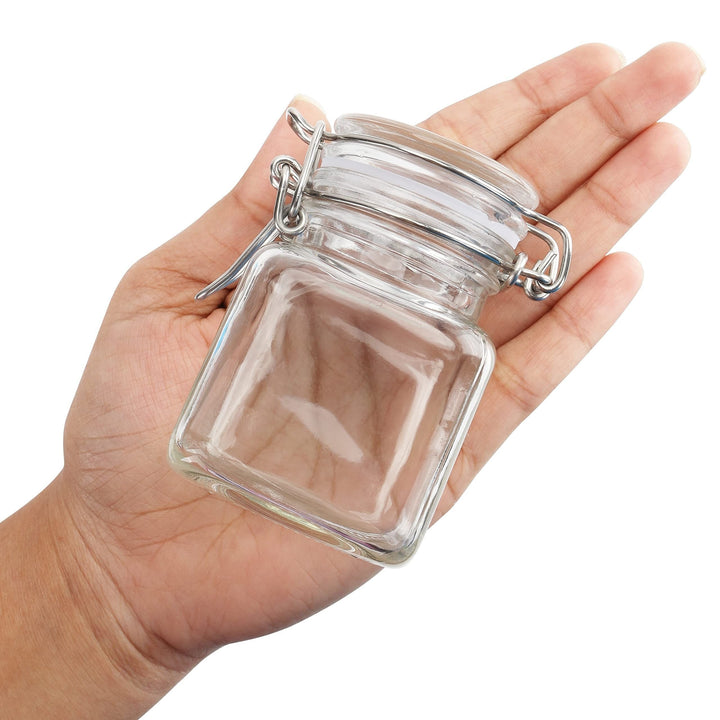 MAHSHIB Juego de 12 Tarros Mini para Especias con Tapa Hermética - Recipientes Reutilizables Antiderrames, Ideales para Organización y Regalos de Graduación/Inauguración