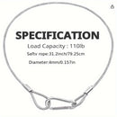 Cable de Seguridad de Acero Inoxidable Duradero - Cuerda Anticaída de 79.25cm para Luces de Fiesta y DJ, Iluminación de Escenario - Capacidad de Carga de 49.9 KG (Diámetro de 0.38cm)