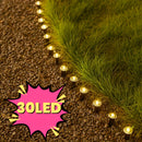30pcs Luces Solares para Senderos Exteriores - Brillo Amarillo Cálido, Luces de Estaca de Plástico Adecuadas para Céspedes, Jardines y Decoraciones de Villas, Iluminación Ambiental Navideña, Lámparas Solares para Exteriores