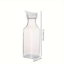 Botella plástica transparente cuadrada con tapa abatible de 1.5L, ideal para jugo, bebidas, leche, café y agua fría, perfecta para cocina y comedor, contenedor de bebidas libre de BPA