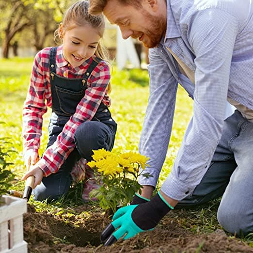 Par de Guantes de Jardineria con Garras para Cavar
