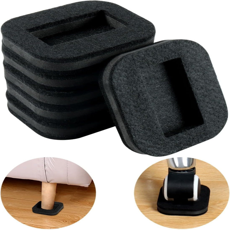 12 unidades de tazas de feltro para muebles, detenedores de patas de sillas para pisos de madera dura, tipo de acabado metálico: Otros tipos, con previene deslizamientos y rayones para sillas de oficina, camas y refrigeradores