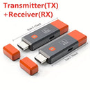 Transmisor y Receptor sin varillas HDTV-Compatible 1080P 50m Extensor Portátil de Video y Audio para TV, Cámara, PC, Proyector o Monitor Plug and Play 2.4G/5.8G Baja Latencia 8TXs a 1RX para Hogar u Oficina