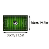 Alfombra de césped con diseño 3D de campo de fútbol, 1 pieza, suave y cómoda, antideslizante y duradera, para dormitorio, sala, pasillo, entrada, baño, decoración del hogar y jardín, accesorios de primavera