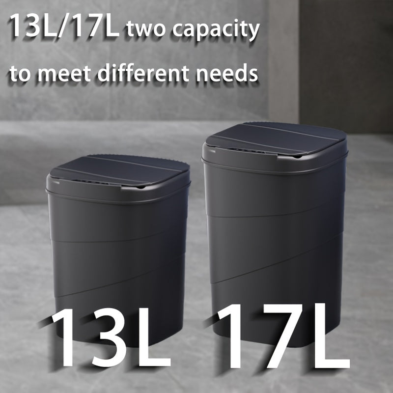 Bote de basura de inducción inteligente de 13L/17L para sala de estar, cocina y baño