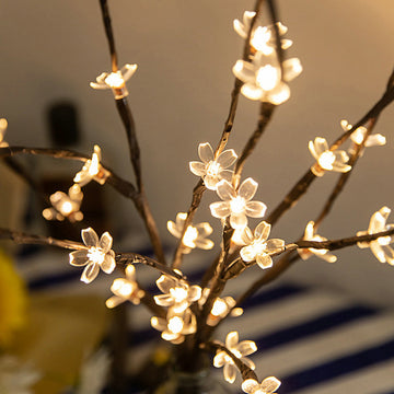 1 pza Luces de árbol de cerezo florecido, decoración para hogar, jardín y ciudad, bodas, cumpleaños, Navidad, festivales, fiestas, interiores y exteriores, luz blanca cálida