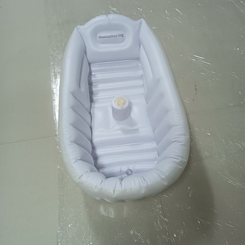 Bañera Inflable para Bebés con Diseño de Pato - Asiento Portátil de PVC Duradero y Antideslizante para Hogar y Viajes, Silla de Baño Segura en Blanco para Infantes y Niños Pequeños