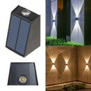Luz solar LED, lámpara de pared para exteriores, luz de control ascendente y descendente para vallas, jardines, calles, balcones, patios, garajes, decoración de pasillos