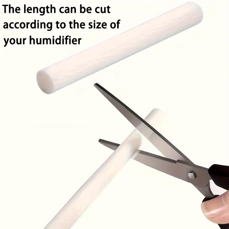 Filtro de algodón para humidificadores de PC: longitud de 7,4 cm/2,9 pulgadas, diámetro de 0,8 cm/0,31 pulgadas, filtro de reemplazo universal, adecuado para varios humidificadores