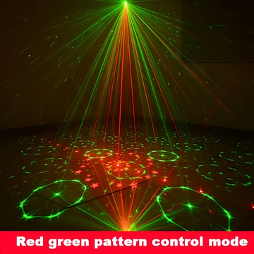 Luz láser de doble agujero, luz de discoteca, luz de baile flash con control de voz para KTV, ambiente festivo de luz láser de doble agujero 07, fiesta en KTV, luces para dormitorio familiar, luces de fiesta, luces de escenario