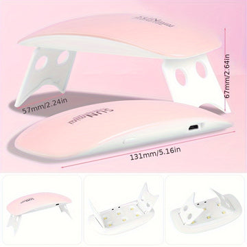 Linterna Compacta para Uñas, Luz de Curado de Gel LED, Secador de Manicura para Salón y Hogar, Curado Rápido para Uñas DIY