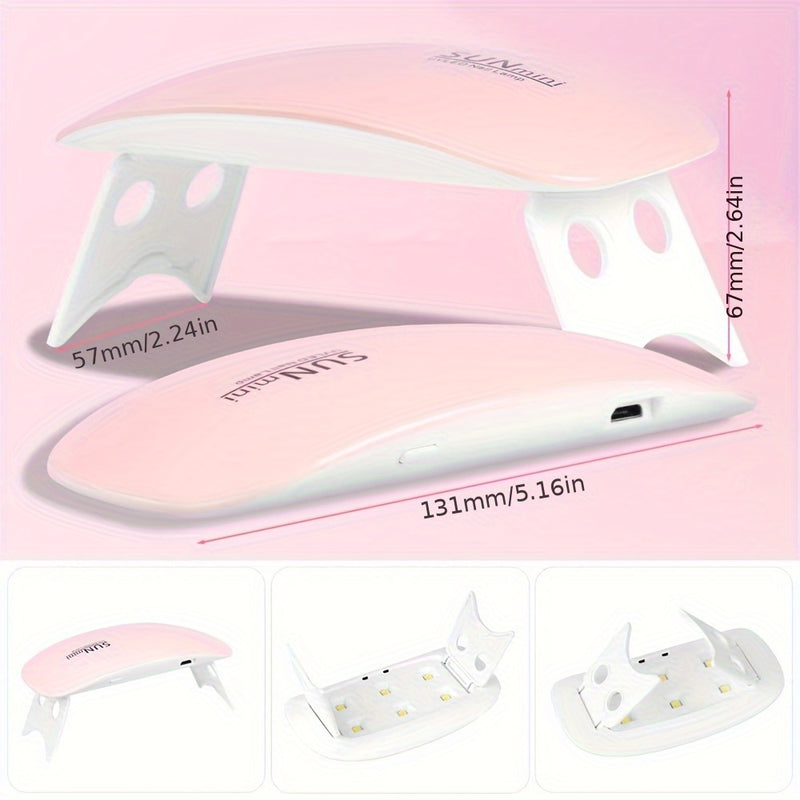 Linterna Compacta para Uñas, Luz de Curado de Gel LED, Secador de Manicura para Salón y Hogar, Curado Rápido para Uñas DIY