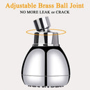1pc Cabezal de Ducha de Alta Presión de 3 Pulgadas, ABS, Conector de Bola de Latón Giratorio Ajustable, Diseño Antiobstrucción y a Prueba de Fugas para una Experiencia de Ducha Cómoda - Acabado Cromado, Accesorios de Ducha