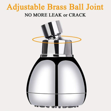 1pc Cabezal de Ducha de Alta Presión de 3 Pulgadas, ABS, Conector de Bola de Latón Giratorio Ajustable, Diseño Antiobstrucción y a Prueba de Fugas para una Experiencia de Ducha Cómoda - Acabado Cromado, Accesorios de Ducha
