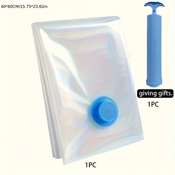 Juego de bolsas de almacenamiento al vacío ahorradoras de espacio, multiusos, en varios tamaños, con bomba manual, plástico, rectangulares, sin necesidad de electricidad, sellado seguro