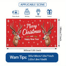 2D Banner de Puerta, 1 Pieza, Banner de Puerta de Renos de Alce Navideño Festivo - Poliéster Duradero, No Necesita Electricidad, Perfecto para Decoraciones de Vacaciones y Temporales, Ideal para Regreso a la Escuela, Hawaiano, Fiestas de Halloween y Deco