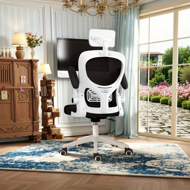 Silla de oficina ergonómica, adecuada para hogares y dormitorios - 11 vacaciones, compatible con suelos duros | Sillas de juego, estética moderna, estructura duradera, adecuada para todas las estaciones del año.