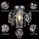 1 pieza de lámpara de colgante de cristal pequeño moderno con base de metal cromado, voltaje 85V-265V, adecuada para pasillos, salas de estar, dormitorios, baños, cocinas y otras decoraciones de iluminación. Base E14 (bombilla no incluida)