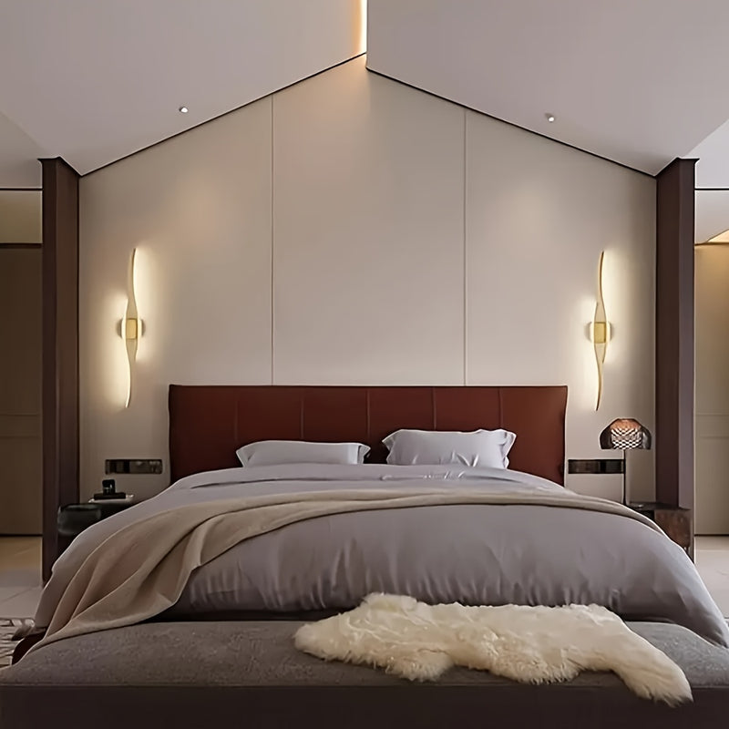 Ezos 1 pieza, lámpara de pared para comedor con LED, lámpara de tocador de baño con LED, isla de cocina, lámpara de pared larga, perfecta para restaurantes, cafeterías, 3 brillo ajustable, sala de estar, lámpara de pared semi-retráctil para dormitorio, a