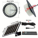 1-Pack Luz Solar para Cobertizo con Control Remoto, 244 LED Lámpara Colgante Solarte, Sensor de Movimiento y Impermeable IP65, Iluminación Exterior/Interior con Cuello Ajustable, Panel Solar, para Garaje, Patio, Camping, Jardín, Granero - Iluminación LED