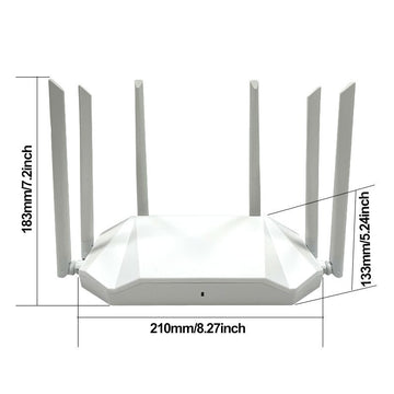 Enrutador WiFi 5 H96 MAX AC1200 de doble banda con 2.4G y 5G, enrutador inalámbrico de +300 Mbps AC1200, 802.11ac MIMO, señal penetrante, control por app, para 12 dispositivos simultáneos en juegos y streaming