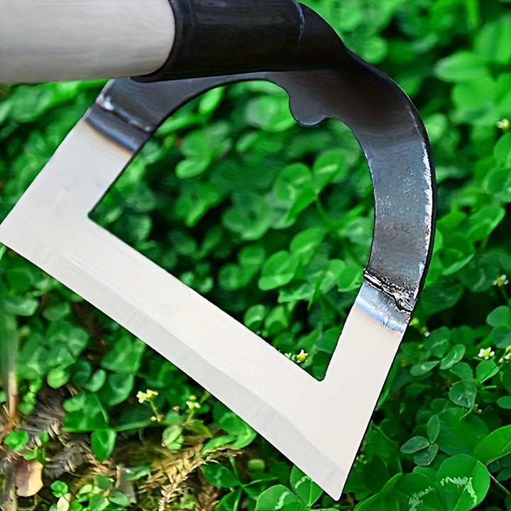 Hacha hueca de acero de manganeso de alta resistencia - Herramienta de desmalezamiento con punta gruesa y forma de corazón para la eficiente eliminación de malezas, hacha de jardín duradera y resistente a la herrumbre para jardineros y agricultores, ayud