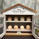 Cesta de Almacenamiento de Huevos de Madera Moderna - Organizador para el Hogar para Cocina, Baño y Decoración de Dormitorio