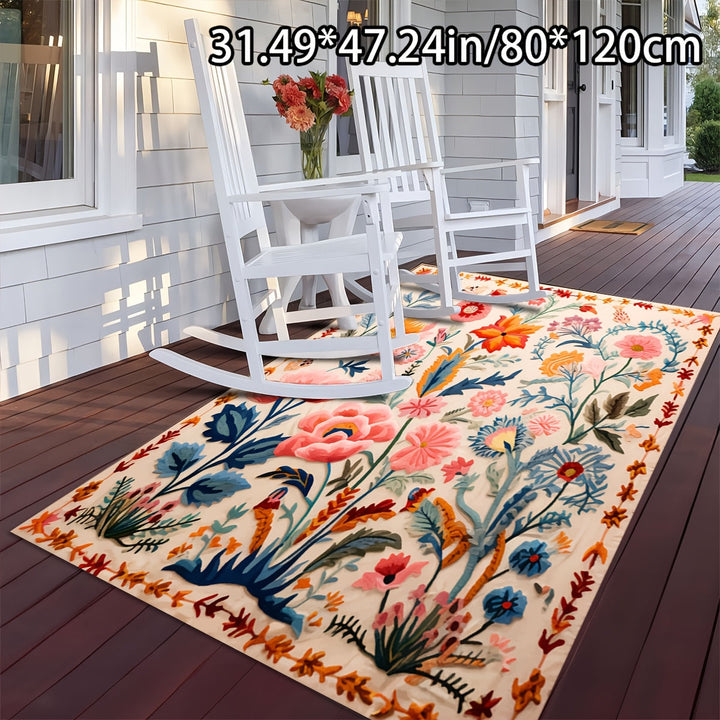 Manta floral ADSUVAN - Diseño vibrante azul, naranja y rosa, 78, 74x118, 11 pulgadas/200x300 cm, lavable en máquina poliéster, perfecta para sala de estar, dormitorio o espacios al aire libre, regalo ideal para 3 habitaciones, alfombras para sala de esta