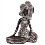 1 Pieza, Porta Velas De Figurina De Dama Africana Con Tótem Tribal Africano Para Bodas, Iglesias Y Decoración De Vacaciones, Estatuas Decorativas De Mujeres Africanas, Porta Velas Para El Hogar Y La Mesa