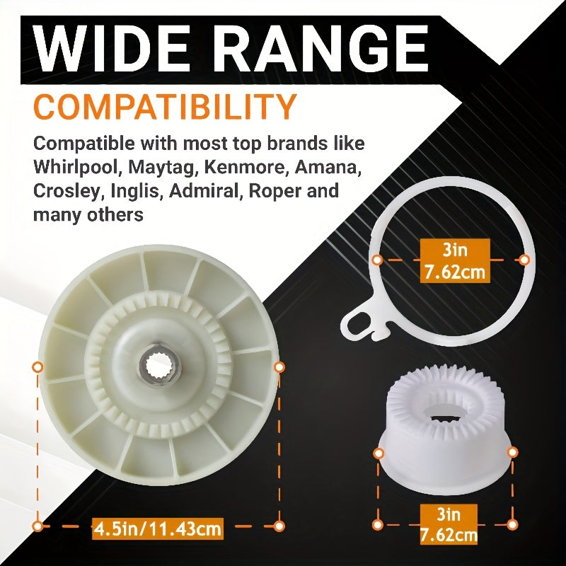 Kit de Embrague para Lavadora, Conjunto de Repuesto de Correa de Transmisión W10006384 para Juntas de Whirlpool y Kenmore, Reemplaza W10721967, W10006356, AP5951296, W1031581818, PS100, PS57144, W10006352