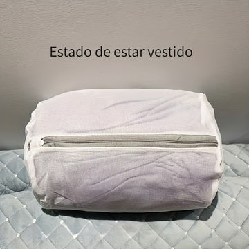 Bolsa de lavandería resistente de poliéster con cierre de cremallera, 1 unidad, forma cilíndrica, malla circular para tenis, zapatillas deportivas, calcetines y sostenes, bolsa organizadora para viaje y hogar, accesorio de lavandería, protector de tela,