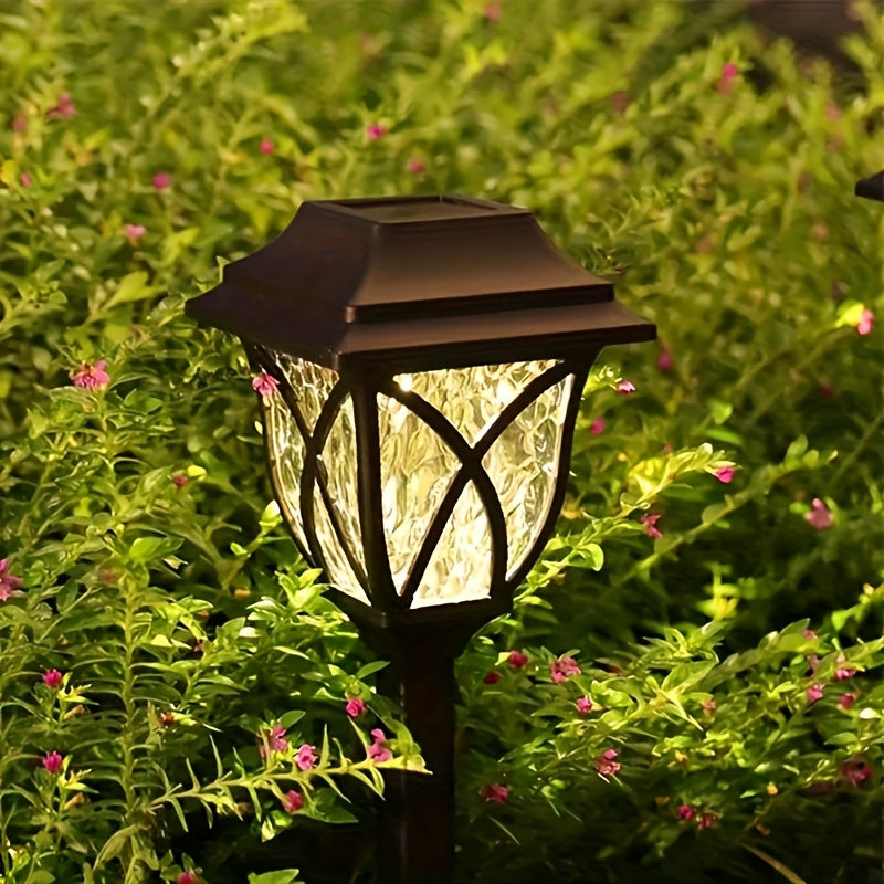 6 unidades de luces de jardín solares LED, luces decorativas para césped al aire libre, polipropileno, batería de níquel, alimentadas por energía solar, ≤36V